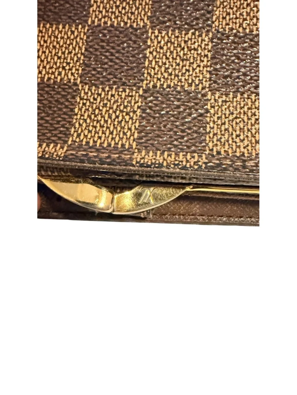 Louis Vuitton Damier Ebene Canvas Wallet Brown Checkered Pattern